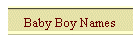 Baby Boy Names